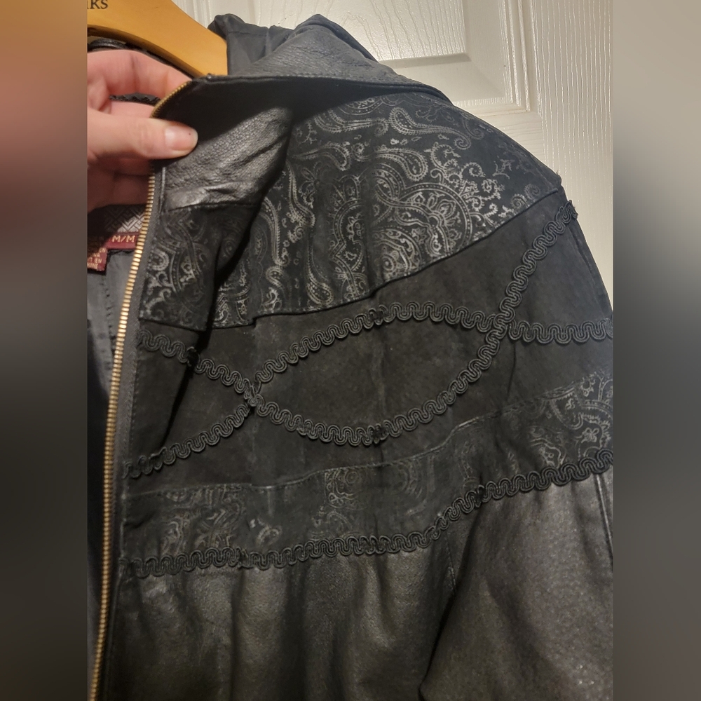 G3 Vintage Cinch Waist Leather Jacket Size M - Picture 5 of 13